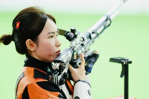 Lê Thị Mộng Tuyền từng giành suất Olympic Paris (Pháp) 2024 trong nội dung 10m súng trường hơi nữ. Ảnh: DŨNG PHƯƠNG