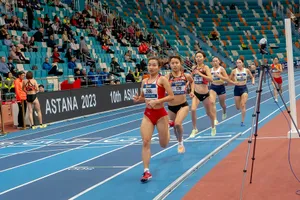 Tuyển thủ Nguyễn Thị Oanh từng giành HCV tại giải điền kinh trong nhà châu Á 2023. Ảnh: AAA