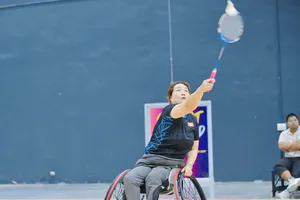 VĐV thể thao người khuyết tật Việt Nam tập luyện chuẩn bị trước thi đấu chính thức. Ảnh: THÁI DƯƠNG