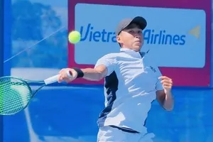Vũ Hà Minh Đức sớm dừng bước tại vòng 1 đơn nam giải ATP Challenger 50 ở Phan Thiết. Ảnh: VTF