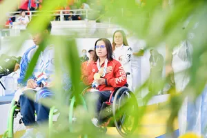 Vi Thị Hằng là VĐV bơi thể thao người khuyết tật đạt kết quả cá nhân tốt nhất tại ASEAN Para Games 13. Ảnh: THÁI DƯƠNG