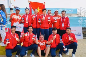 Đội tuyển bóng chuyền bãi biển Việt Nam đã thi đấu tại SEA Games 33-2025. Ảnh: VFV