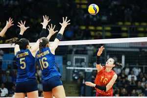 Chủ công Vi Thị Như Quỳnh vẫn được đăng ký tham dự vòng 1 giải vô địch quốc gia 2026 cùng đội Hà Nội. Ảnh: DŨNG PHƯƠNG