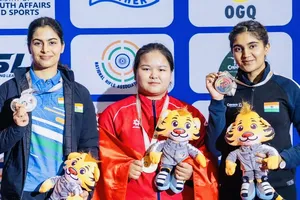 Nguyễn Thùy Trang vừa giành HCV nội dung 25m súng ngắn thể thao tại Ấn Độ. Ảnh: ĐÀO VŨ