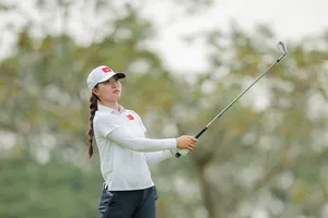 Golfer Lê Chúc An tiếp tục thi đấu giải quan trọng ngay trong thời điểm cận Tết. Ảnh: VGA