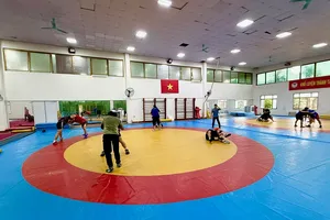 Đội tuyển vật Việt Nam đang tập trung tập luyện chuyên môn ngay từ đầu năm mới 2026. Ảnh: MINH CHIẾN
