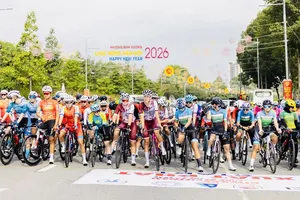 Các cua-rơ đã bắt đầu giải Biwase Tour of Vietnam 2026. Ảnh: XEDAPONLINE