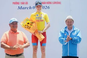 Cua-rơ Komina Maria là nhà vô địch giải Biwase Tour of Vietnam 2026. Ảnh: VCF