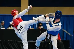 Võ sĩ taekwondo Việt Nam tham dự giải Mỹ mở rộng 2026. Ảnh: USOPEN