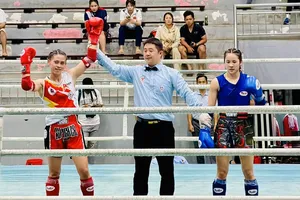 Võ sĩ Huỳnh Hà Hữu Hiếu của đội TPHCM 1 đã giành ngôi vô địch tại giải. Ảnh: H.HIẾU