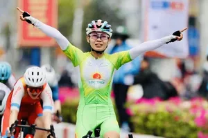 Nguyễn Thị Thật đã có phong độ xuất sắc tại chặng 3 của giải đua. Ảnh: VCF