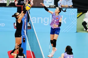 Hoàng Thị Kiều Trinh đã thi đấu hiệu quả ở SEA Games 33-2025 và giành HCB cùng đội tuyển bóng chuyền nữ Việt Nam. Ảnh: DŨNG PHƯƠNG