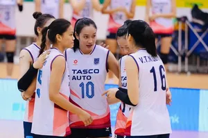 Đội nữ Hà Nội không giành được suất bán kết tại Ninh Bình. Ảnh: VFV