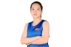 Võ sĩ Nguyễn Huyền Trân của đội boxing nữ Việt Nam. Ảnh: ASBC