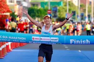 Hoàng Nguyên Thanh giành HCV tại Đại hội thể thao toàn quốc lần thứ X-2026 với ngôi vô địch ở giải quốc gia Marathon 2026. Ảnh: TPM