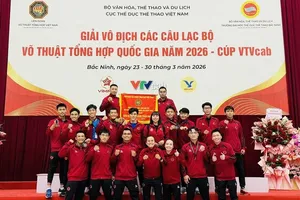 Đội võ thuật tổng hợp (MMA) TPHCM tại giải đấu năm nay. Ảnh: DUY NHẤT