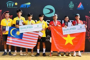 Các tay vợt của Việt Nam đã có suất tham dự vòng loại chung kết giải Davis Cup 2026 vào tháng 5. Ảnh: VTF