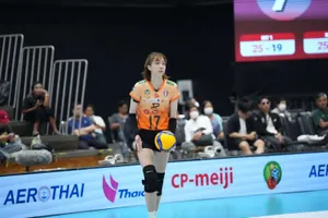 Phụ công Lý Thị Luyến là 1 trong 3 cầu thủ nữ của Việt Nam đang thi đấu tại nước ngoài. Ảnh: THAILANDVOLLEYBALL