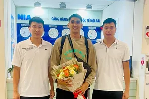 Ngoại binh Rivan (Indonesia) đã đến Đông Anh (Hà Nội) chuẩn bị thi đấu. Ảnh: TCTC