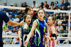 Cầu thủ Hóa chất Đức Giang sẽ gặp đội Ninh Bình trong trận đấu quan trọng ngày 10-4. Ảnh: DŨNG PHƯƠNG