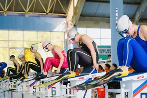 VĐV đã thi đấu hấp dẫn tại giải vô địch quốc gia hồ 25m ở thành phố Huế. Ảnh: VASA