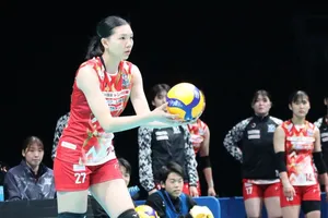Bích Thủy đã có thời gian thi đấu tại Nhật Bản trước khi về Việt Nam. Ảnh: Okayama Seagulls