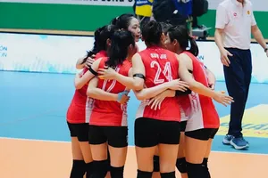 Đội Binh chủng Thông tin sẽ thi đấu lượt trận tiếp theo ở ngày 11-4. Ảnh: VFV