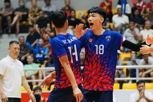 Đội bóng chuyền Thể Công Tân Cảng sẽ gặp đội Công an TPHCM trong trận đấu quyết định ngày 12-4. Ảnh: VFV