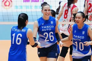 Ngoại binh Ivana Vanjak đang có phong độ cao cùng đội nữ Hà Nội tại giải. Ảnh: VFV