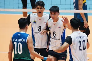 Đội nam Biên Phòng MB đang có mạch trận toàn thắng tại vòng 1. Ảnh: VFV