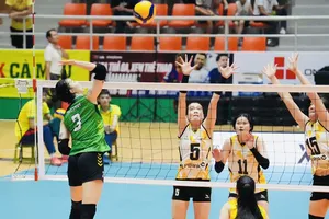 Thanh Thúy đã ghi điểm khi ra sân tại vòng 1 giải vô địch quốc gia các câu lạc bộ 2026. Ảnh: VFV