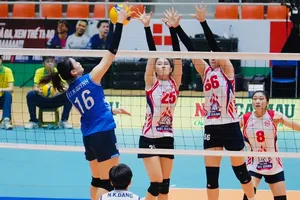 Đội nữ Hà Nội và Hóa chất Đức Giang có cơ hội đọ sức tại trận chung kết ở Phú Thọ. Ảnh; VFV