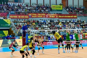 Các giải đấu của bóng chuyền Việt Nam đang tạo được sức hút, từ đó Liên đoàn bóng chuyền Việt Nam tìm được nguồn thu tốt qua nhiều phương thức. Ảnh: MINH CHIẾN