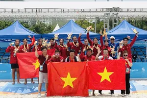 Đội tuyển bóng ném bãi biển nữ Việt Nam sẽ tiếp tục thi đấu vô địch thế giới vào tháng 6 tại Croatia. Ảnh: MINH MINH