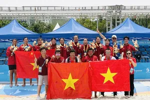 Các VĐV giành huy chương tại Đại hội thể thao bãi biển châu Á 2026 sẽ được khen thưởng theo Nghị định 349/2025/NĐ-CP. Ảnh: MINH MINH
