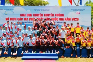 Các tay chèo hoàn thành chương trình thi đấu tại giải. Ảnh: VCRSF