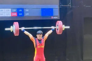 Lực sĩ Trần Minh Trí là thành viên thi đấu giải châu Á 2026 tại Ấn Độ. Ảnh: MINH MINH