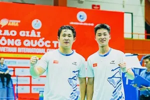 Hai tay vợt Đình Hoàng, Đình Mạnh của cầu lông Việt Nam. Ảnh; BUBADUBADMINTON