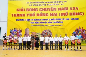 Giải bóng chuyền nam 4x4 thành phố Đồng Nai mở rộng năm 2026 đã được khởi tranh. Ảnh: SAO VÀNG VN