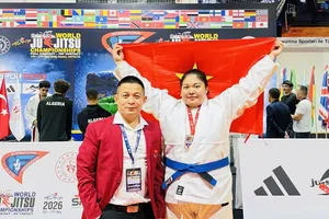 Võ sĩ jujitsu Việt Nam đang tích cực thi đấu tại giải thế giới 2026 dành cho nội dung contact ở Thổ Nhĩ Kỳ. Ảnh: TIẾN BÙI