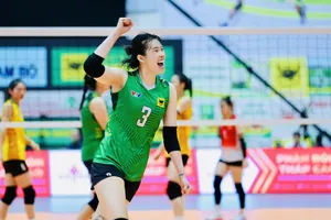 Chủ công Trần Thị Thanh Thúy ghi điểm nhiều nhất đến lúc này. Ảnh: DŨNG PHƯƠNG