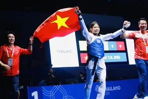 VĐV taekwondo Việt Nam thi đấu giải châu Á 2026 cũng để tranh suất ASIAD 20. Ảnh: DŨNG PHƯƠNG