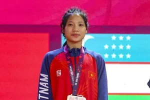 Tuyển thủ Nguyễn Thị Ngọc từng có huy chương tại giải vô địch trẻ châu Á năm 2025 đã diễn ra ở Việt Nam. Ảnh: UWW