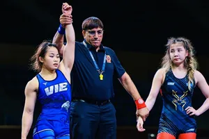 Đỗ Ngọc Linh đã thi đấu xuất sắc ở giải trẻ châu Á 2026. Ảnh: UWW