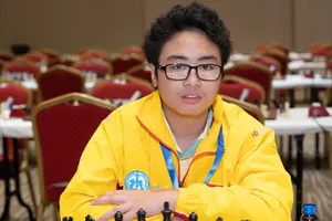 Kỳ thủ Phạm Trần Gia Phúc của cờ vua Việt Nam. Ảnh: FIDE