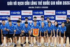 Đội cầu lông trẻ TPHCM tại giải đấu năm nay ở Ninh Bình. Ảnh: VBF