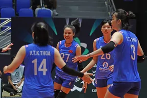 Đội tuyển bóng chuyền nữ Việt Nam sẽ thi đấu trận cuối tại vòng bảng với Kazakshtan. Ảnh: AVC