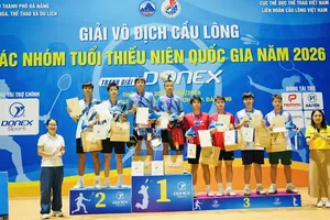 Các tay vợt đã thi đấu giành được thành tích cao tại giải năm nay ở Đà Nẵng. Ảnh: NGUYỄN LINH