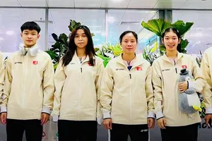 Các tay vợt cầu lông trẻ Việt Nam sang Nhật Bản tranh tài. Ảnh: VBF