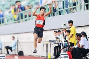 Tuyển thủ Hồ Trọng Mạnh Hùng sẽ có cơ hội thử sức nội dung nhảy ba bước nam tại giải U23 châu Á 2026. Ảnh: DŨNG PHƯƠNG